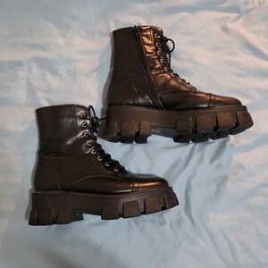 Black Chunky Platform Boots